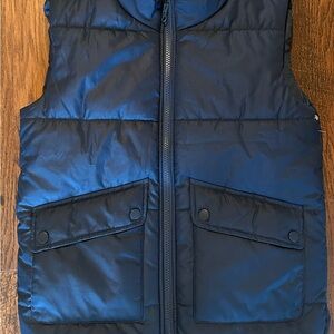 Navy Puffer Vest with Pockets